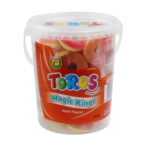 TOROS BUCKET RINGS PEACH  450g