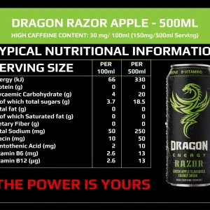 DRAGON E/DRINK GREEN   6X500ml