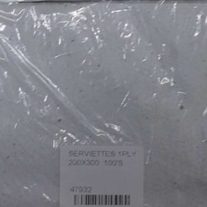 SERVIETTES 1PLY 200X300  100'S