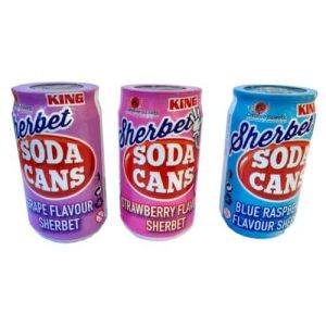 KING SHERBET SODA CANS      1s