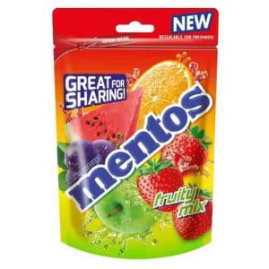 MENTOS DOY BAGS FRUITY     36s