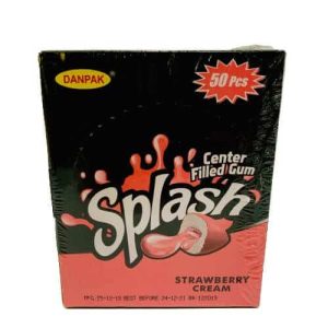 SPLASH GUM BOX S/BERRY CRM 50s