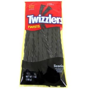 TWIZZLER PEG BAG BLACK 12X198g