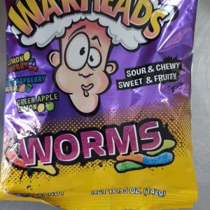 WARHEADS SOUR WORMS     1X141g